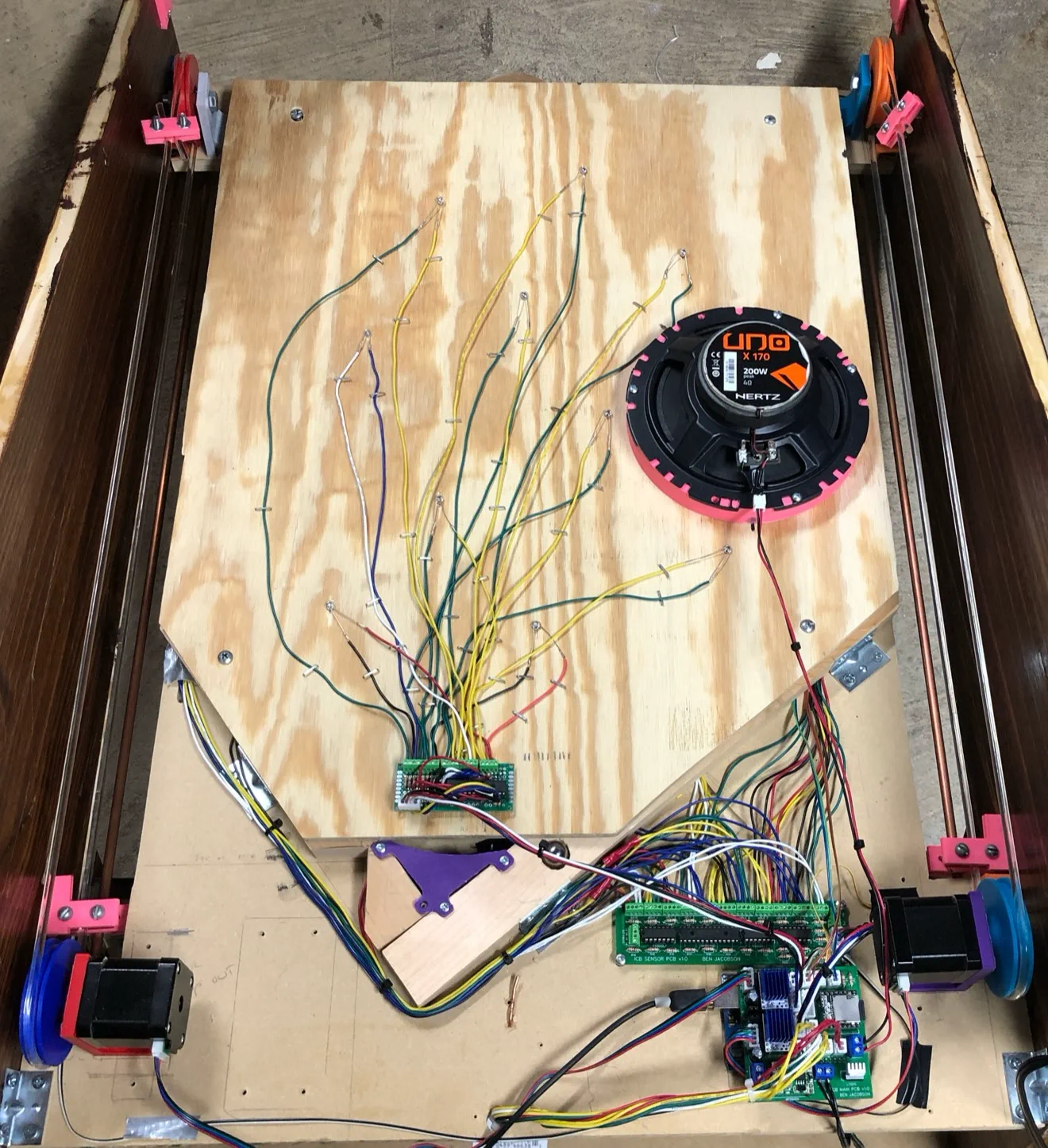 Back view of the system design